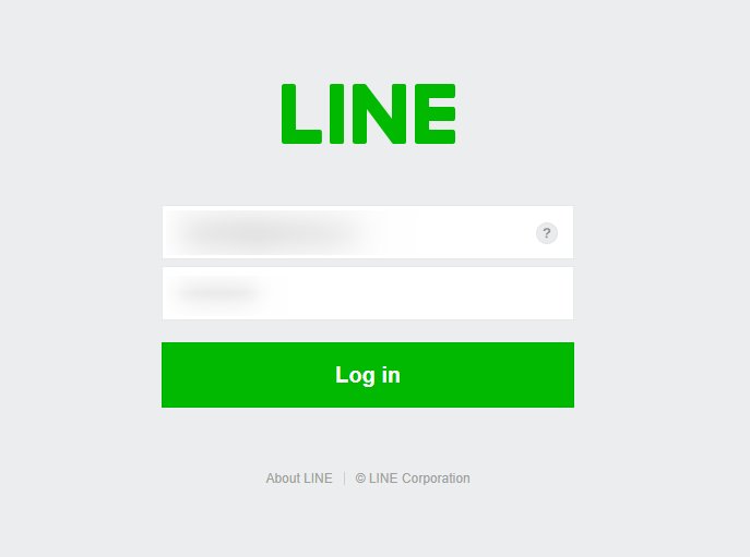 LINEのアカウントにログイン